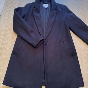 Black Single-Button Coat